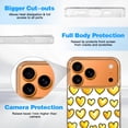 thumbnail image 6 of Case For Apple iPhone Air / 17 Pro / 17 Pro Max Series Case, Slim Thin Transparent Flexible Clear TPU Shockproof Phone Case For iPhone 17 Series, Yellow Hearts (1), 6 of 6