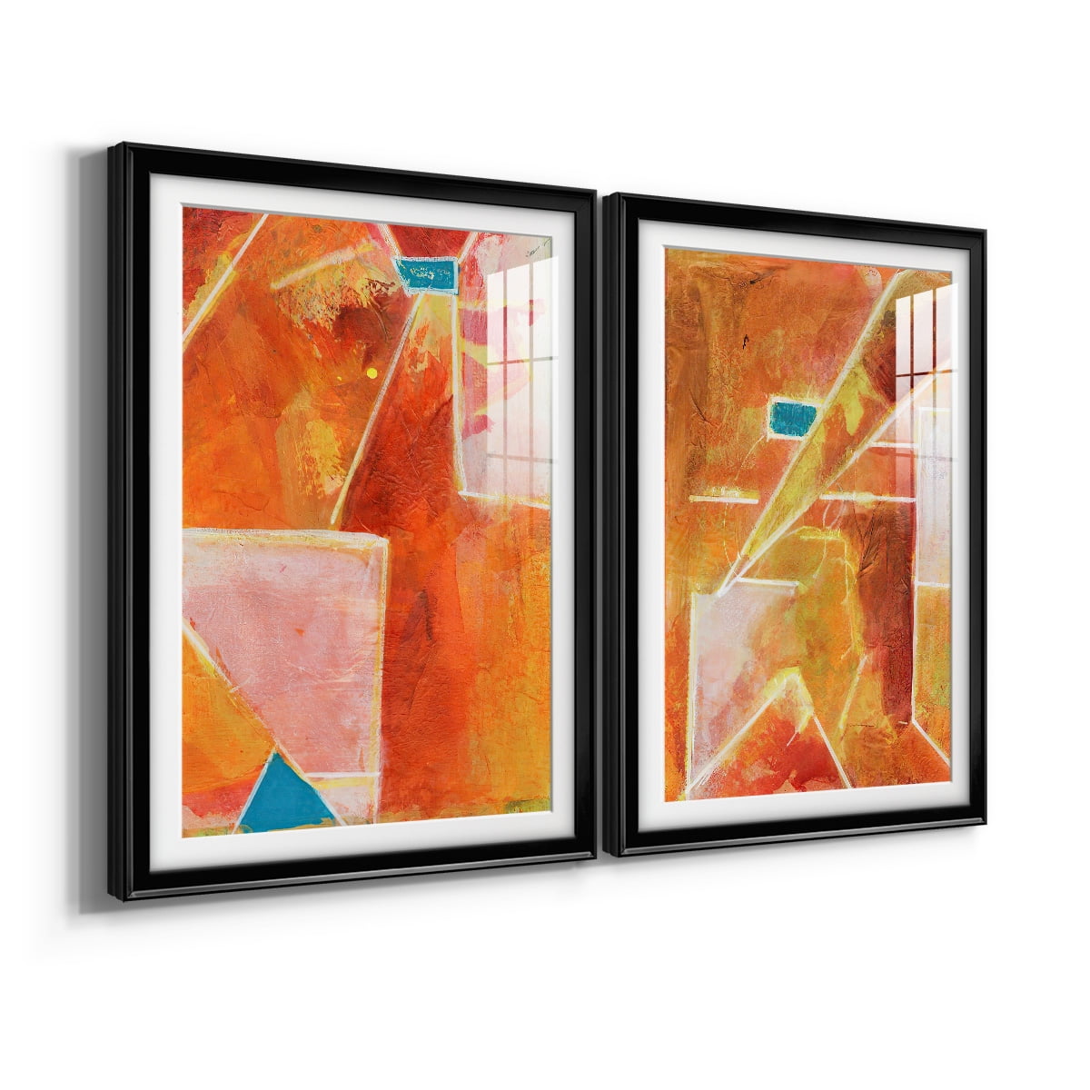 Wexford Home Primary Connection V Premium Framed Print, 18.5" x 24.5" - Ready to Hang, Black (Set of 2)