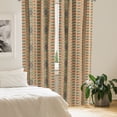 thumbnail image 2 of Ambesonne Aztec Curtains, Tribal Bohemian Illustration, Pair of 28"x95", Apricot Orange and Teal, 2 of 5