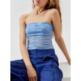 thumbnail image 6 of Women's Tube Tops Summer Slim Tank Tops Sleeveless Strapless Crop Tops Off Shoulder Lace Floral Bandeau Casual Shirts, 6 of 6