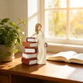 thumbnail image 5 of Teacher Appreciation Gifts for Book Lovers, Shelf & Desk Decor Figurine for Bookworms, Graduates, Cozy Home Office Reading Statue Decoration, 5 of 7