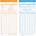 thumbnail image 4 of Flexzion Time Cards, Monthly Timesheet, Clock Timecard - 100 Pack, 6 Column 2-Sided Orange/Blue, Card for Time Punch Clock, Employee Attendance, Payroll Recorder, Small Business, 4 of 4