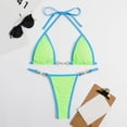 thumbnail image 5 of Vividxx Women's Bikini Sets Summer Bikini Comfortable Beach Swimsuit Womens Split Swimsuit Set Color Block Bathing Suit Vacation Beachwear, 5 of 5
