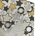 thumbnail image 4 of Ambesonne Yellow Grommet Curtain, Retro Polka Dotted Stars, 50" x 96", Marigold Black White, 4 of 6