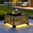 thumbnail image 4 of Ovios 6-Piece Outdoor Patio Furniture Set with Solar-Powered Lighted Coffee Table, All-Weather Wicker L-Shaped Sectional Sofa, Orange Red, 4 of 8
