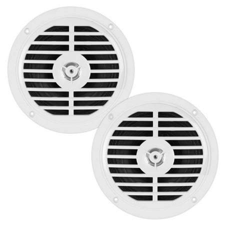 100 Watt Car Speaker (PYLE PLMR57W - 5.25 Inch Dual Marine Speakers - 2 Way Waterproof and Weather Resistant Outdoor Audio Stereo Sound System with 100 Watt Power, Polyprone Cone and Cloth Surround -)