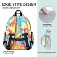 thumbnail image 5 of Colorful Tie Dye Pattern Backpack for School,Cute School Bag,Schoolbag with Adjustable Shoulder Straps & Padded Back,15.25"x11.5"x5.25", 5 of 5