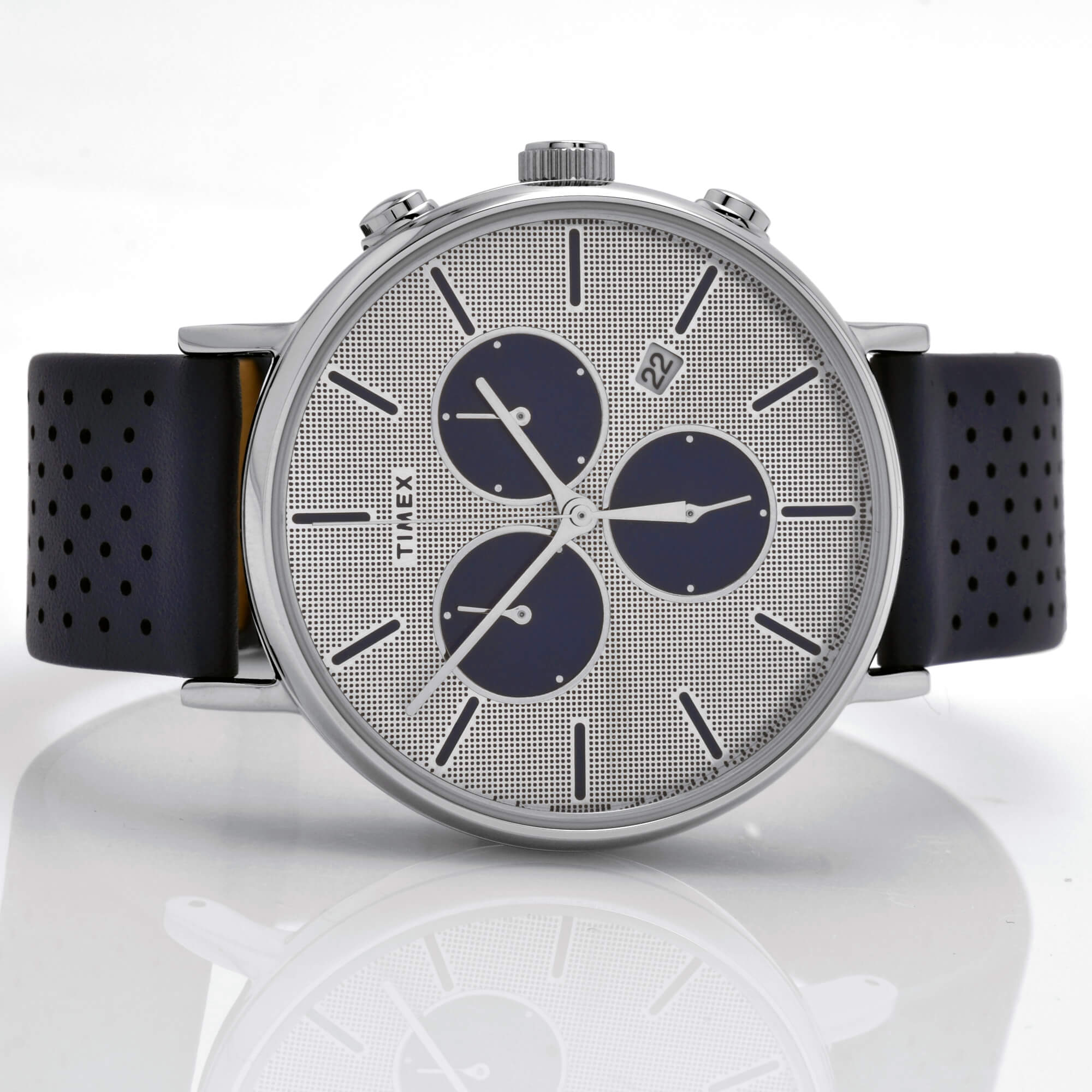Timex TW2R97700 Men's Fairfield Supernova Blue Leather Strap Watch