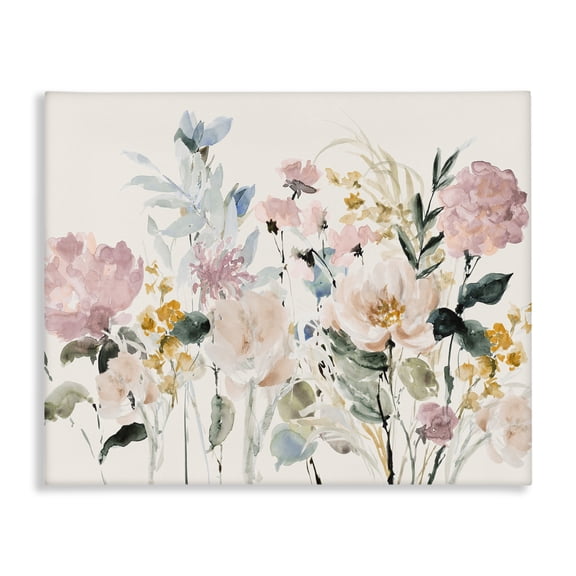 Stupell Industries Farmhouse Pastel Spring Flowers Canvas Art, 30 x 24, by Lanie Loreth