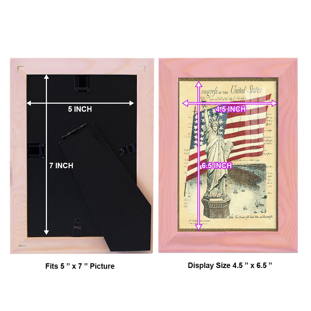 USE D # Proud To Be An American I -Framed Print w/glass-Sunset Pink
