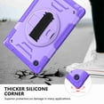 thumbnail image 2 of Dteck for Samsung Galaxy Tab A8 10.5 2022 with Crossbody Strap, 360°Rotating Adjustable Shoulder Hand Strap & Stand Military Grade Shockproof Protective Case, Purple, 2 of 8
