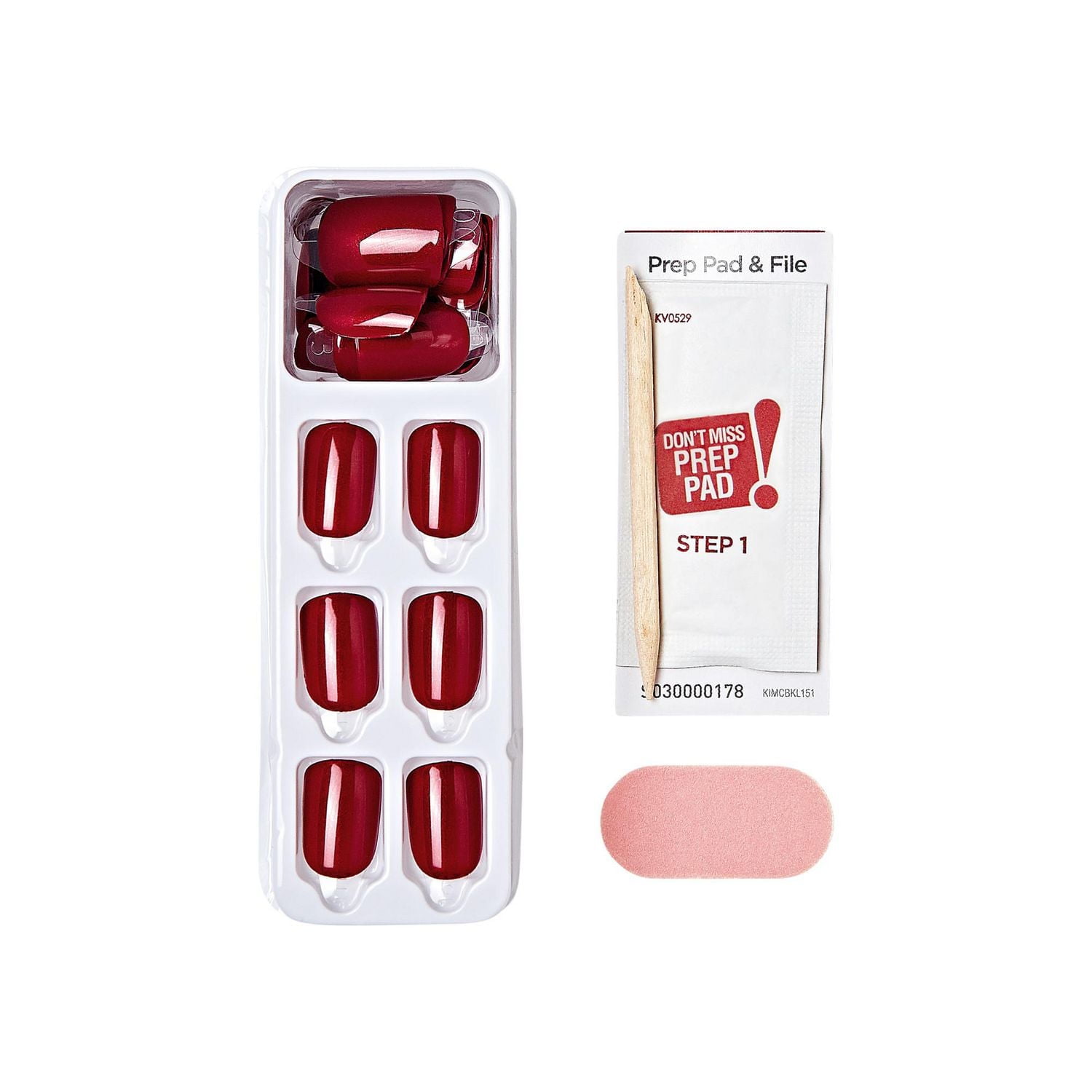 KISS ImPRESS Color - 30 faux ongles, courts Gel en minutes