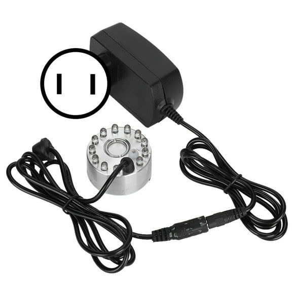 Fountain Fogger Water Fountain Fog Machine, Fog Maker, Humidifying Air With 12 Colorful Lights For Indoor Flowerpot Pond Rockery EU Plug,US Plug