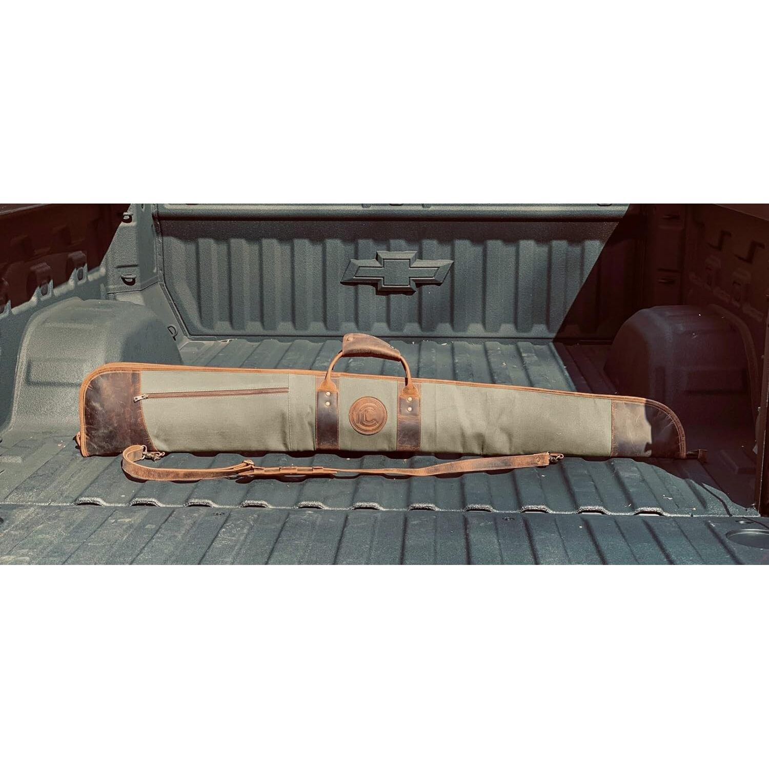 Shotgun Case for Travel & Storage - Buffalo Leather & Canvas Gun Bag