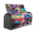 thumbnail image 3 of Yiaed Rainbow Poodle Urban Street Print Mailbox Covers, Magnetic Mailbox Cover, Mail Box Covers for Garden Outdoor Decor Box Covers-25.5x21 in, 3 of 8