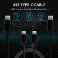 thumbnail image 4 of Fast Charger 25W USB C Super Fast Charging with 6.6FT Type C Charger Cable Cord for Motorola Moto G Stylus 5G (2023) Super Fast Charging 25W PD Charger Kit - Black, 4 of 5