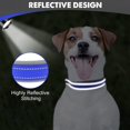 thumbnail image 4 of HAHDAXIA Neoprene Padded Dog Collar for Small Dogs, 11 Colors, Reflective Wide Pet Collar with Durable Metal Belt Buckle, Adjustable Heavy Duty Nylon Dogs Collars, Navy Blue, 4 of 6