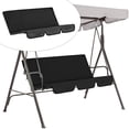thumbnail image 6 of Waterproof Garden Swing Seat Replacement Cover, Sun Protect Patio Swing Chair Cushion Covers Protector Canopy for 3-person Swing Seats Accessories Black, 6 of 8