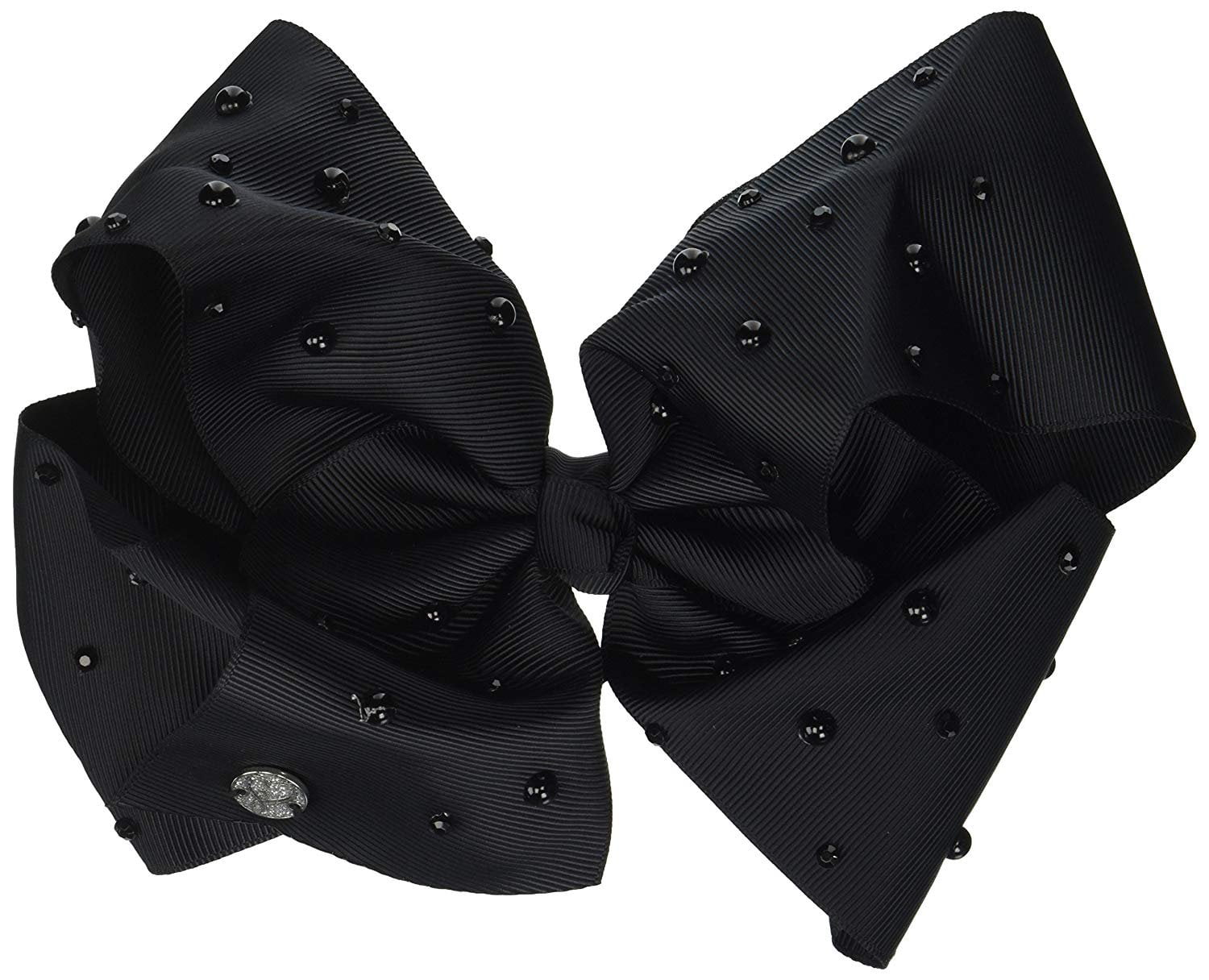 Jojo Siwa Black Signature Bow w/ Rhinestones and Pearls - Walmart.com