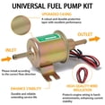 thumbnail image 4 of Universal Electric Fuel Pump Kit 12V 24V 8mm Low Pressure 3-6 PSI HEP-02A 6.56 FT 5/16" ID Inline Gas Diesel Fuel Transfer Pump for Carburetor Car Truck Lawn Mower Boats, 4 of 8
