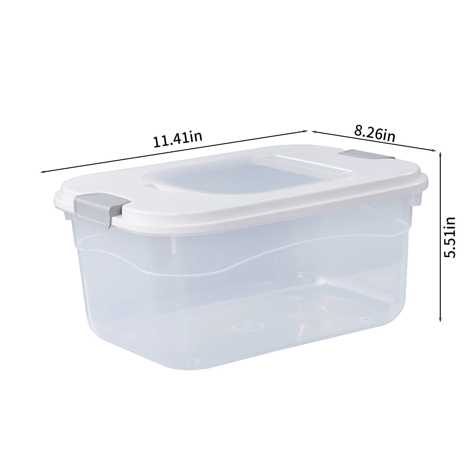 Clear Plastic Rice Storage Bucket with Lid, 10-Pound Capacity, Airtight & Insect-Proof Food Container for Flour, Grains & Dry Goods, Includes Measuring Cup