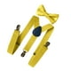 thumbnail image 1 of Tirantes elásticos ajustables en forma de Y para hombre con pajarita Amarillo, 1 of 9