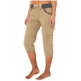 thumbnail image 2 of iHPH7 Cargo Capris for Women, Drawstring Pants Women, Pull On Capris for Women, Womens Capris for Summer, High Waisted Pants for Women, Khaki XL, 2 of 9