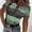 Gray Green, variant on MORTTIC Women's Color Block Zipper T-Shirt, Casual Short Sleeve Summer Top, S