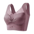 thumbnail image 2 of Antinious Ladies Solid Wireless Breathable Lace Dimensional Support Tank Style Bra, 2 of 5