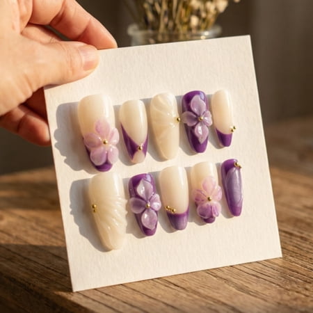 JC P15 Pure Handmade Press on nails, JC Press On Nails Kit , Short Length Nail Press Ons, Durable, Easy Application, Stylish Impress Press On Nails,Perfect for Daily Wear & Special Occasions