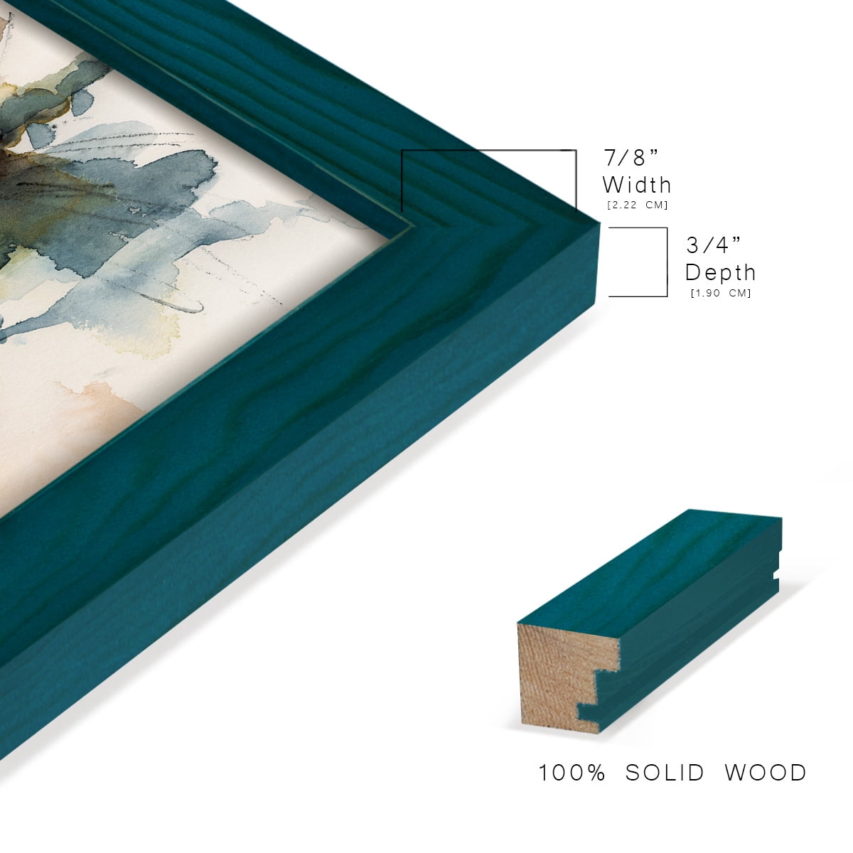 Winter Shoal II - Framed Print w/glass - Ocean Blue