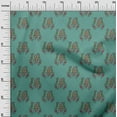 thumbnail image 2 of oneOone Viscose Chiffon Fabric Leaves|Floral & Peacock Block Print Fabric By Yard 42 Inch Wide, 2 of 4