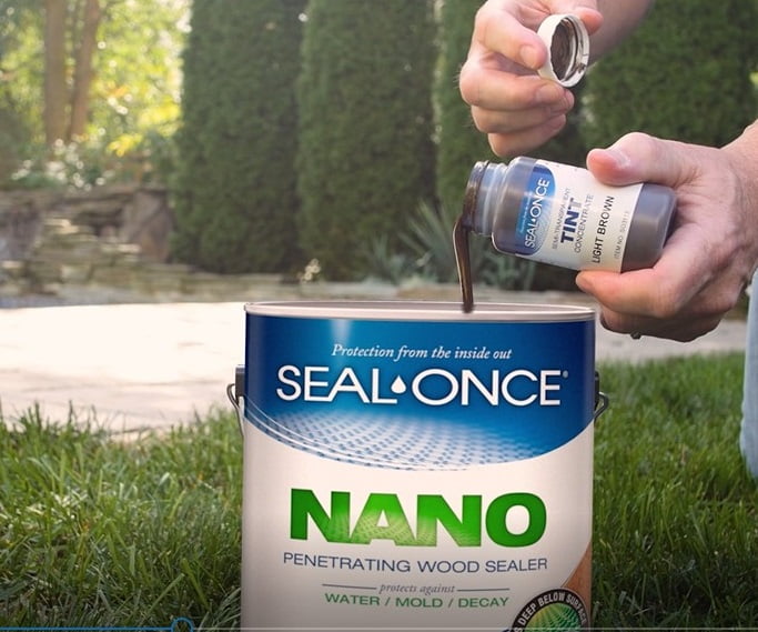 Seal-Once NANO+POLY SO7523 Wood Sealer, Liquid, Cedar, 1