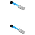 thumbnail image 1 of Justharion Car Cleaning Brush Double End Air Vent Button Dashboard Duster Instrument Panel Reusable Absorbent Portable Automotive Tool Blue 2Set, 1 of 6