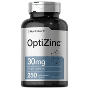 OptiZinc 30mg | 250 Capsules | Non-GMO, Gluten Free Supplement | by Horbaach