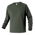 thumbnail image 1 of Chandail en Molleton à Manches Longues Sans Capuche pour Hommes pour Extérieur Automne Hiver Confortable Coupe Ample Décontractée, 1 of 5
