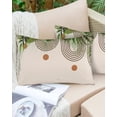 thumbnail image 6 of Abstract Boho Throw Pillow Cover,Tropical Palm Leaves Modern Geometric Art Rectangle Decorative Pillow Case Protector Soft Cushion Cover Lumbar Pillowcase for Couch Sofa Bedroom Car Decor 20x30 Inch, 6 of 8