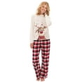 thumbnail image 2 of Christmas Family Matching Pajamas Sets, Xmas Elk Reindeer Print Family ​Christmas Pjs ​Matching Sets Loungewear Outfit T-Shirt /Casual Trouser Pant Set, 2 of 5