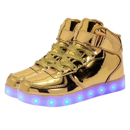 

Shoes Sneakers Led Sports Walking Cushion Kids High Girl Stylish Breathable Air Mesh Tennis Athletic Running Road
