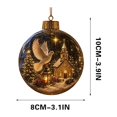 thumbnail image 2 of Glowing Christmas Story Ornament, Light‑Up Mini Holiday Scene, 3.1in Peace Dove Church Hanging Ball, Acrylic Christmas Tree Decoration, Festive Keepsake Ornament for Mantel, Window and Home Decor, 2 of 7