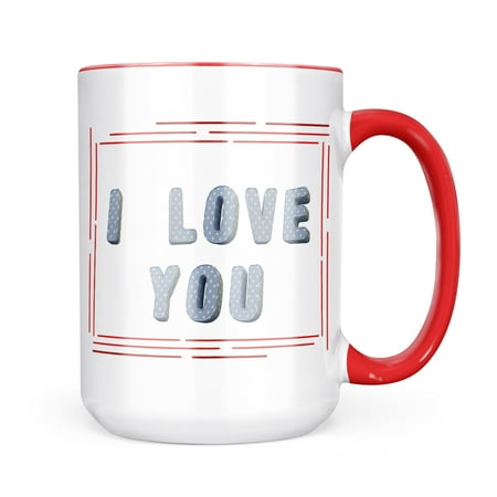 

Neonblond I Love You Fabric Polka Dot Sewing Mug gift for Coffee Tea lovers