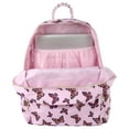 thumbnail image 4 of Jessica Simpson Women’s Designer Laptop Backpack with Side Pockets, Padded Shoulder Straps | Classic Modern Backpack for Women in Pink Butterflies, 4 of 6