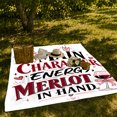 thumbnail image 7 of Bold Wine Typography With Bows And Hearts, Cozy Flannel Blanket with Decorative Statement Typography Print, Housewarming Gift for Wine Humor Enthusiasts, Home Decor for Bedroom and Living Room, 7 of 7