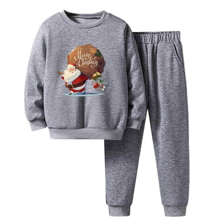 

Uvwlwu Christmas Outfits for Baby Girls Winter Long Sleeve Cartoon Prints Pullover Tops Pants 2PCS Outfits Clothes Set Christmas Gifts(Size:9-10 Years)