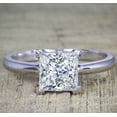 thumbnail image 4 of JeenMata 3.25 Carat Princess Wedding Ring Set - Bridal Set - Wedding Trio Set - Engagement Ring - Art Deco Ring - Promise Ring - Sterling Silver, 4 of 9