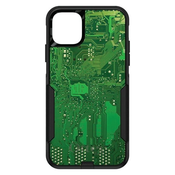 DistinctInk OtterBox Commuter Custom Case for Apple iPhone 15 (6.1" Screen) - Printed Circuit Board Image - Lightweight Grip