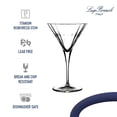thumbnail image 5 of Luigi Bormioli Bach 8.25 oz Martini Glasses Set of 4 - Titanium Reinforced Stem, Made of SON-hyx Crystal - Ribbed Design Coupe Cocktail Glass - Made in Italy, Dishwasher Safe, 5 of 9