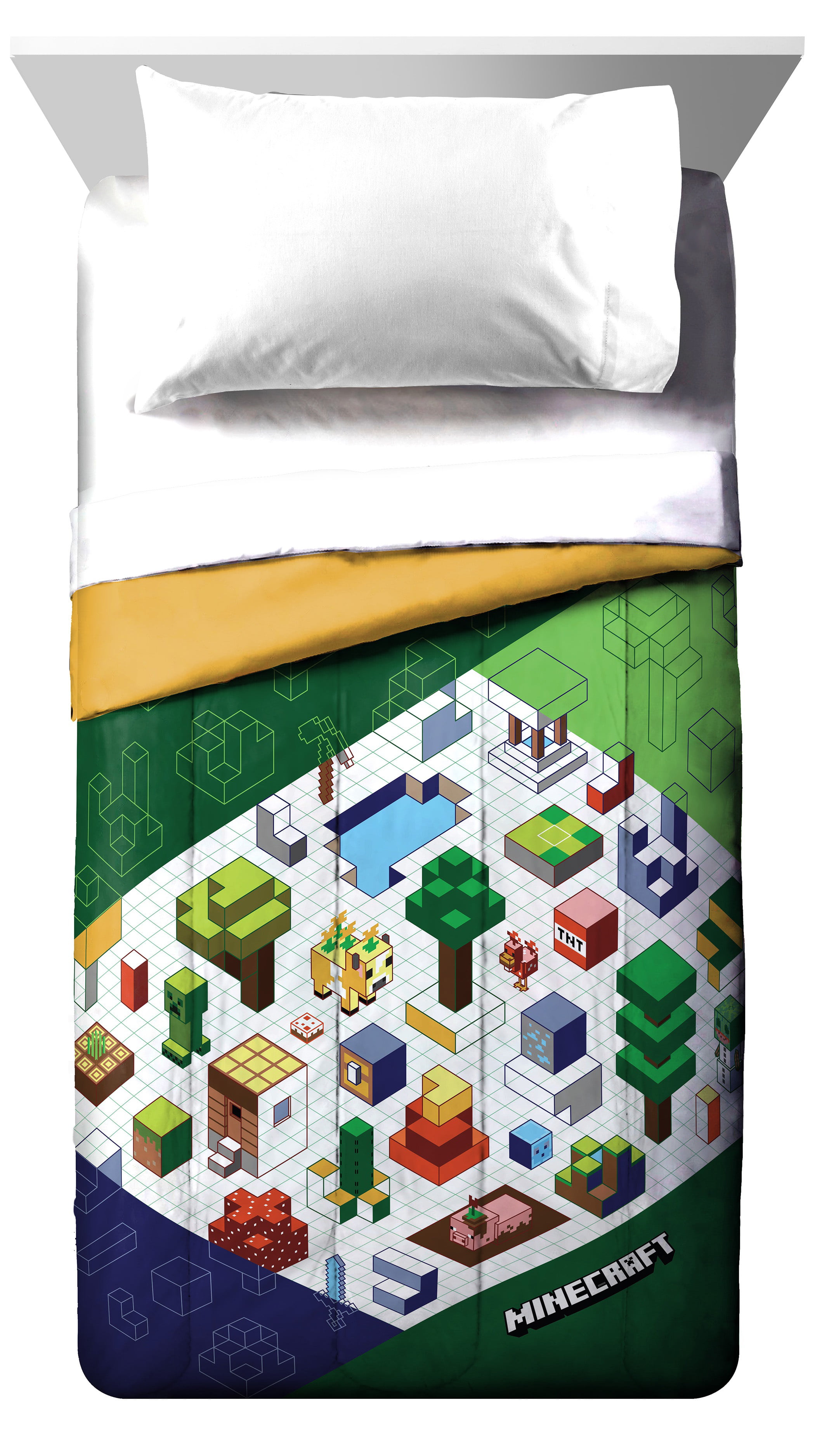 Minecraft Twin 3-Piece Kids Bed Sheet Set 