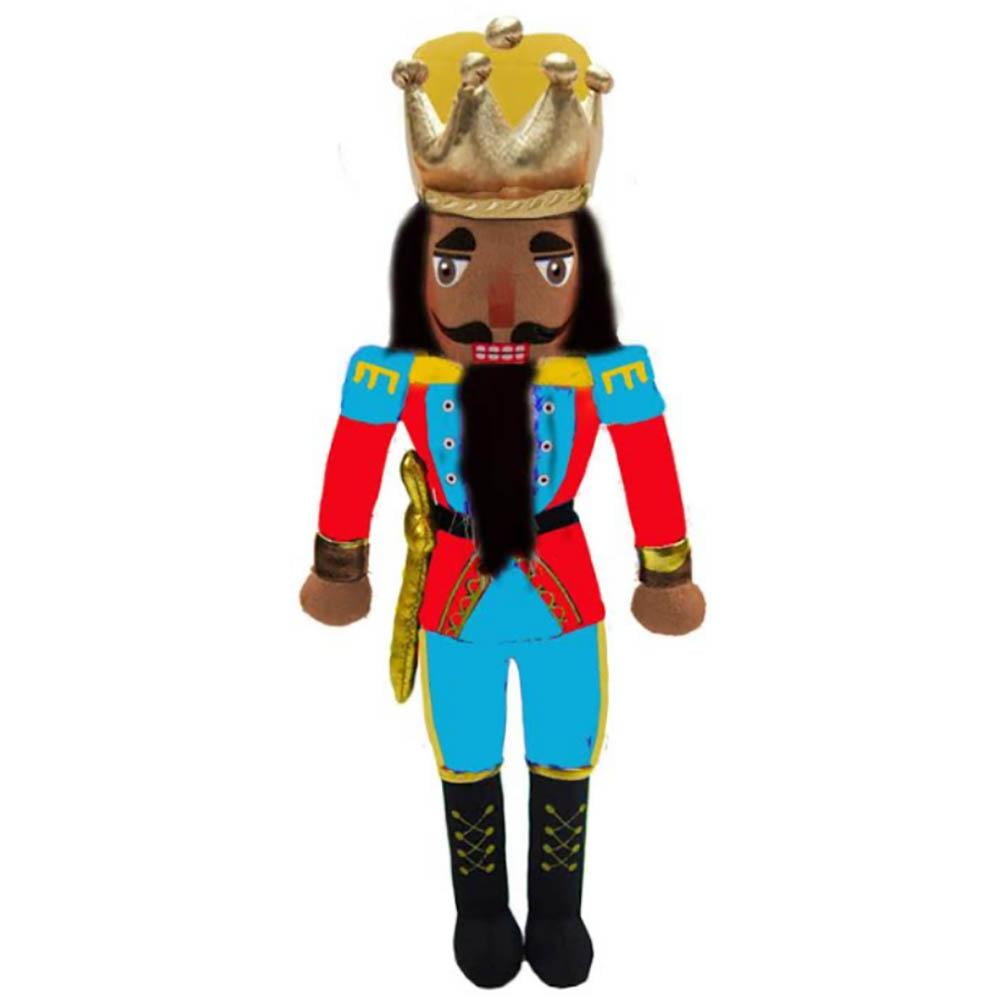 African American King Nutcracker Plush Doll 14 inch