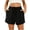 Black, variant on Women's Shorts Solid Color Drawstring Yoga Sport Shorts(Olive Green,XL)